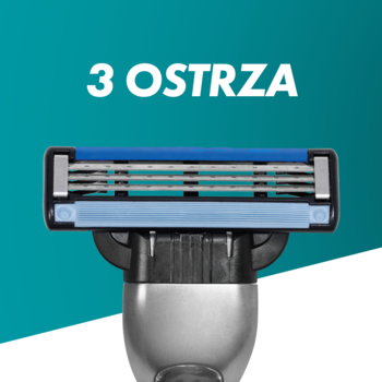 GILLETTE Mach 3 ,maszynka do golenia, 3-ostrzowa, dla mężczyzn, 1 rączka + 2 wkłady,rich-content-1