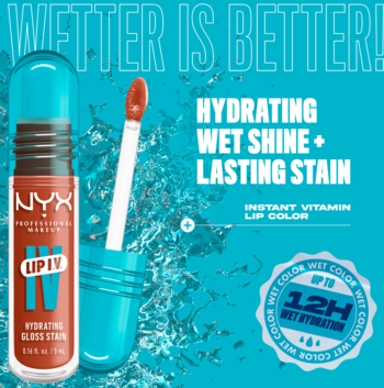 NYX PROFESSIONAL MAKEUP Lip I.V. Hydrating Gloss,błyszczyk do ust, nr 01 Caramel Drip,rich-content-2