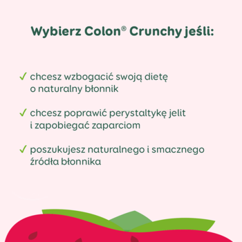 COLON Crunchy ,proszek wspomagający pracę jelit, błonnik, suplement diety, smak truskawkowy,rich-content-2