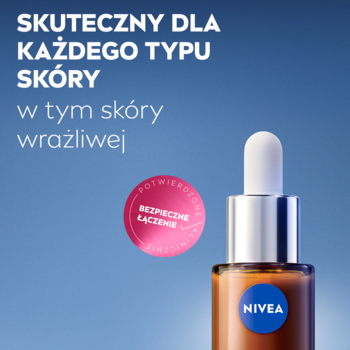 NIVEA Cellular Expert Filler Vitamin C Serum, bursztynowa butelka, skuteczny dla każdego typu skóry, także wrażliwej.