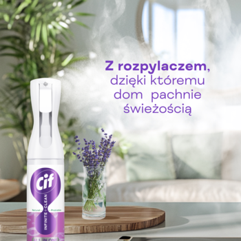 CIF Infinite + Clean All In One,spray do czyszczenia, z naturalnymi probiotykami, Fresh Lavender + Eucalyptus,rich-content-2