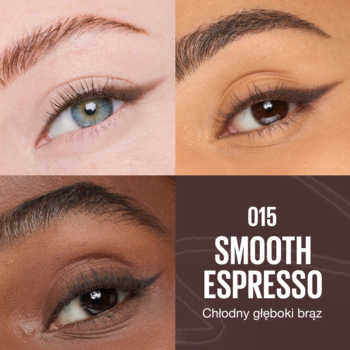Cztery oczy prezentują kredkę Maybelline Scultping Stix 015 Smooth Espresso, chłodny brąz.