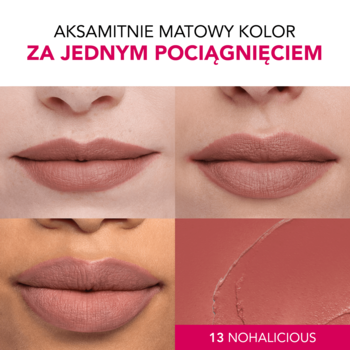 BOURJOIS Rouge Velvet  ,pomadka do ust, matowa, nr 13 Nohalicious,rich-content-2