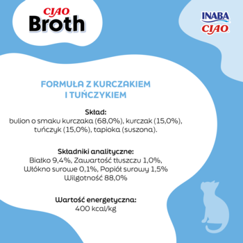 INABA CIAO Broth ,mokra karma dla kota, kurczak i tuńczyk w rosole,rich-content-3