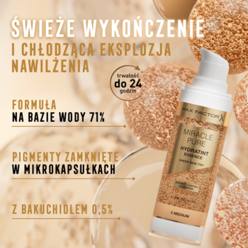 Max Factor Miracle Pure Hydratint Essence Light-Medium. Nawilżający tint do twarzy, świeże wykończenie.
