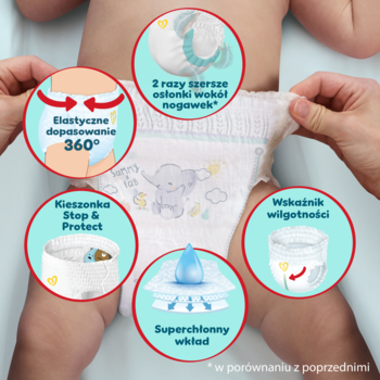 PAMPERS Premium Care ,pieluchomajtki, 4, 9-15 kg,rich-content-3