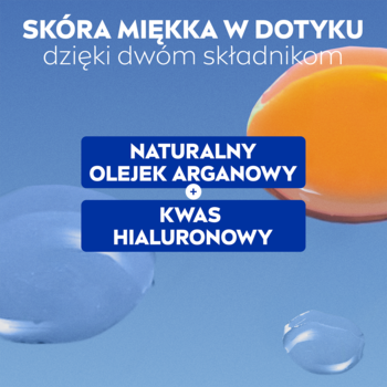NIVEA chusteczki oczyszczające: Skóra miękka dzięki Naturalnemu Olejkowi Arganowemu i Kwasowi Hialuronowemu.