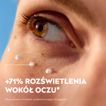 NIVEA Luminous630 Przeciw Przebarwieniom Krem pod oczy, aplikacja na skórze pod okiem, +71% rozświetlenia.