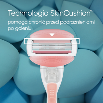 Gillette Venus Comfortglide Spa Breeze, różowo-biała maszynka, 3 ostrza, żelowe paski dla gładkiego golenia.
