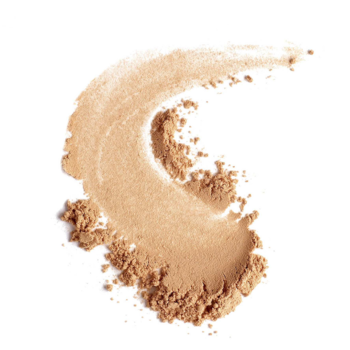 Artdeco Sun Protection Powder Foundation 90 SPF 50, beżowy matujący puder, roztarty na białym tle.