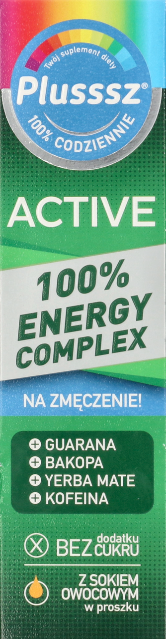 PLUSSSZ, Active, tabletki musujące, Na Zmęczenie, suplement diety, 20 szt.