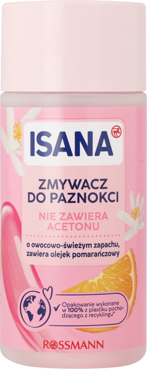 ISANA, zmywacz do paznokci, bez acetonu, 125 ml