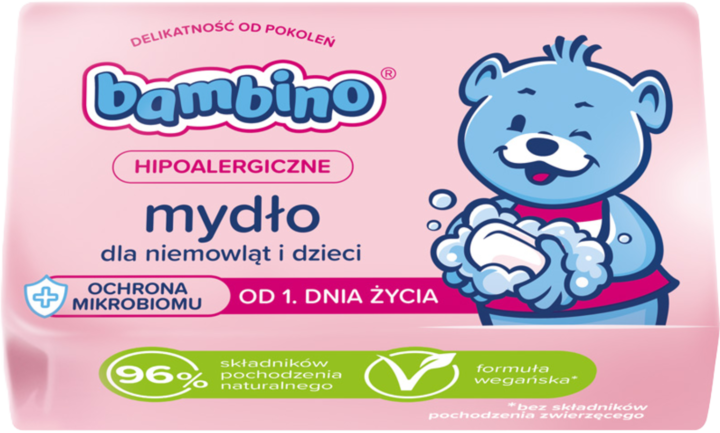 BAMBINO, mydło w kostce dla niemowląt i dzieci, 90 g