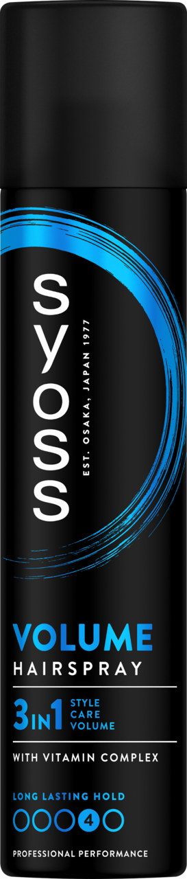 SYOSS, Volume, lakier do włosów, 3w1, poziom utrwalenia 4, 300 ml