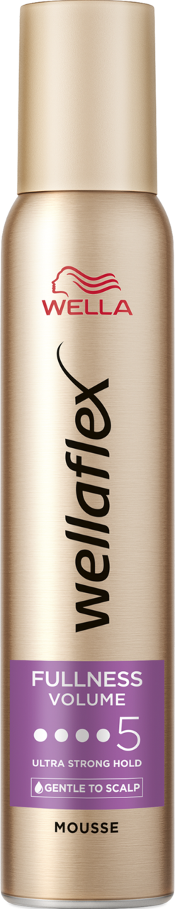 WELLA WELLAFLEX, Fullness Volume, pianka do włosów, zwiększająca objętość, ultra mocny, poziom utrwalenia 5, 200 ml