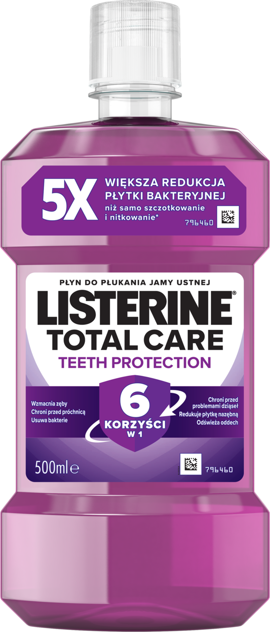 LISTERINE, Total Care Teeth Protection, płyn do płukania jamy ustnej, 500 ml