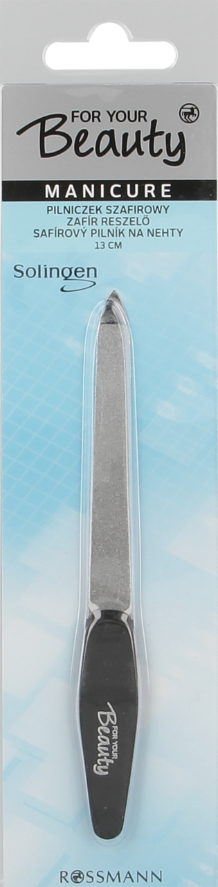 FOR YOUR BEAUTY, Manicure, pilnik do paznokci, szafirowy, 13 cm, 1 szt.