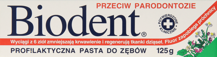 BIODENT, pasta do zębów, przeciw paradontozie, 125 g
