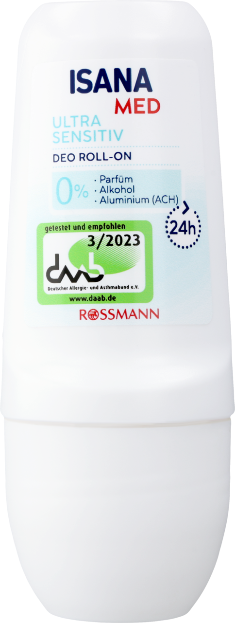 ISANA MED, Ultra Sensitive, dezodorant w kulce, 24h, 50 ml