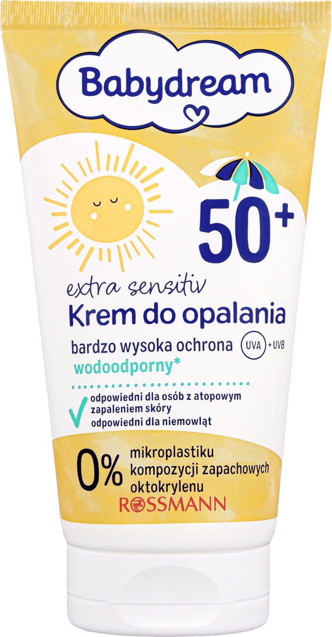Babydream Extra Sensitive Sonnencreme Spf 50 BABYDREAM, Extra Sensitive , krem do opalania, wodoodporny, SPF 50+, 75