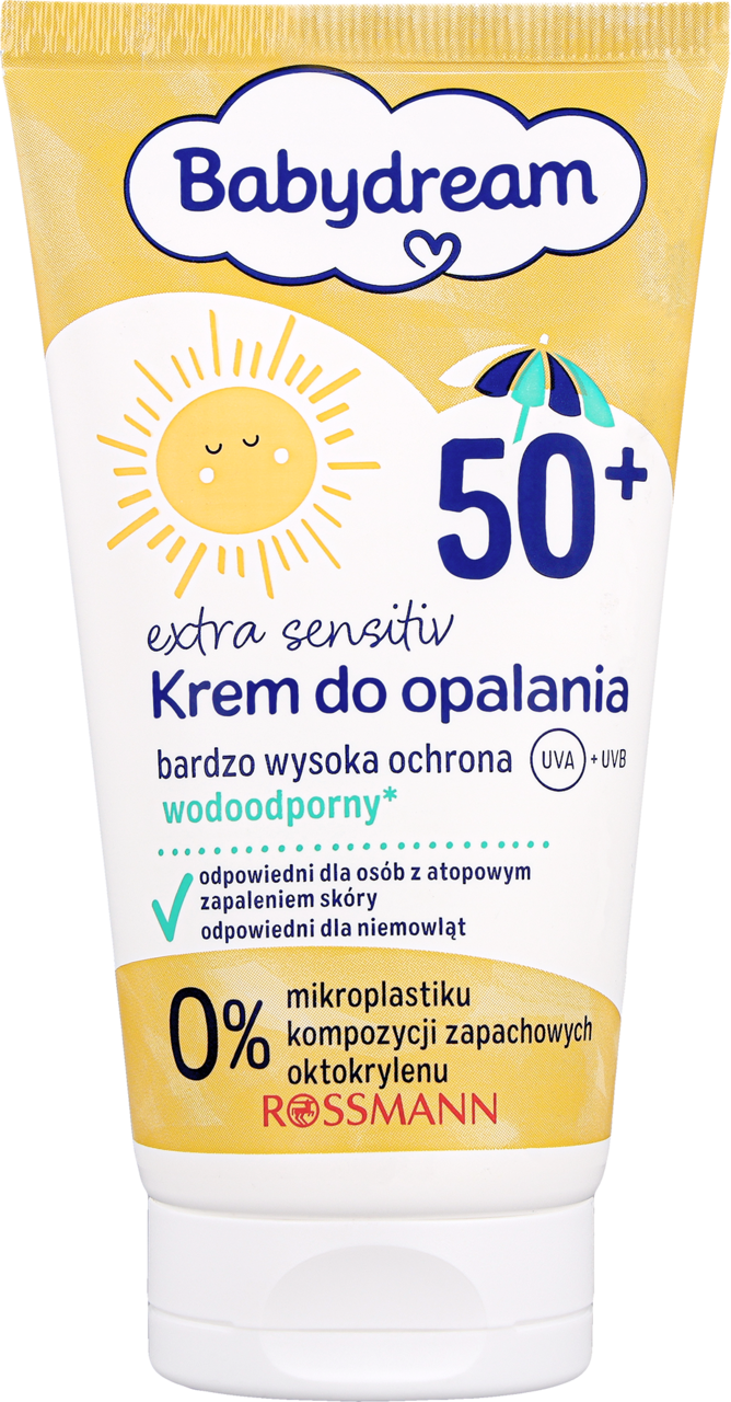 BABYDREAM, Extra Sensitive, krem do opalania, wodoodporny, SPF 50+, 75 ml