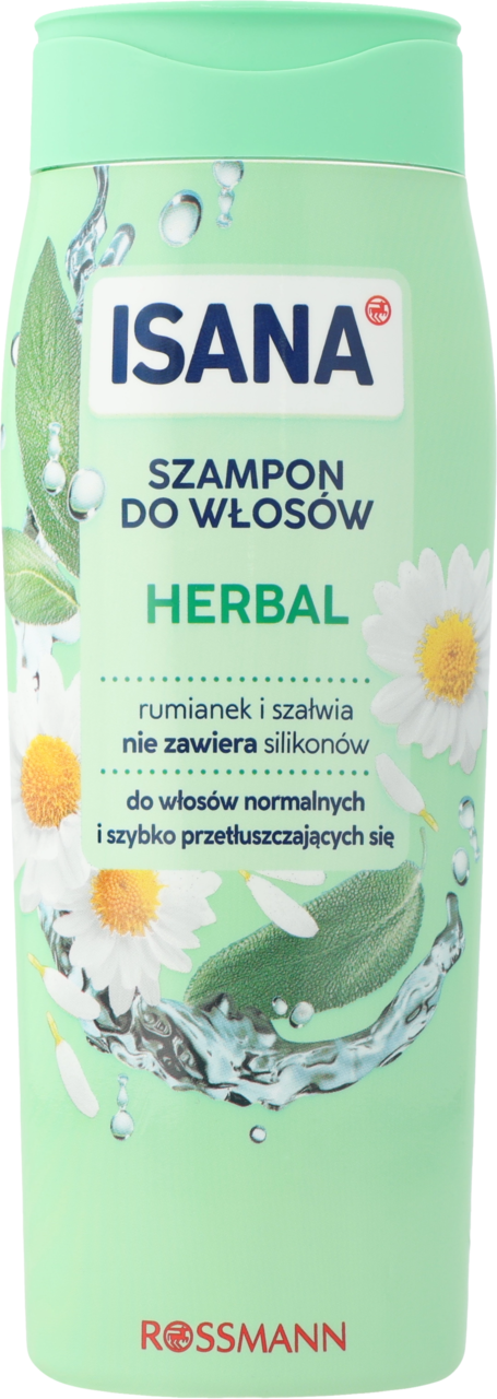 ISANA, Herbal, szampon do włosów normalnych i przetłuszczających się, 300 ml
