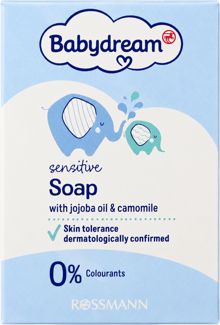 BABYDREAM, Sensitive, mydło w kostce z olejkiem Jojoba, 100 g