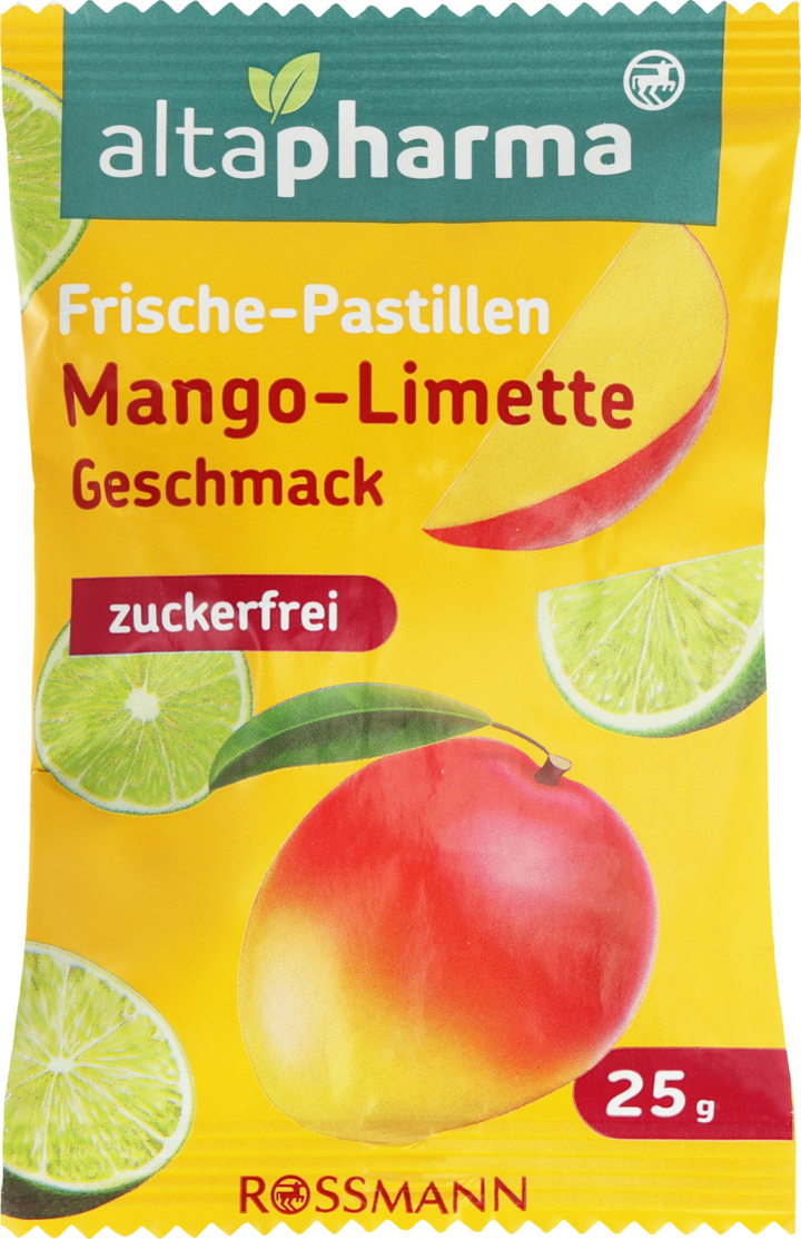 ALTAPHARMA, pastylki odświeżające, o smaku Mango-Limonka, 25 g