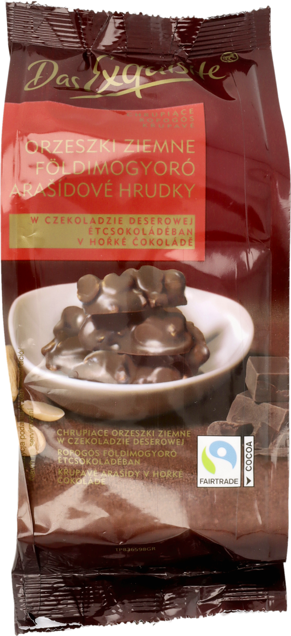DAS EXQUISITE, orzeszki ziemne w czekoladzie deserowej, 125 g