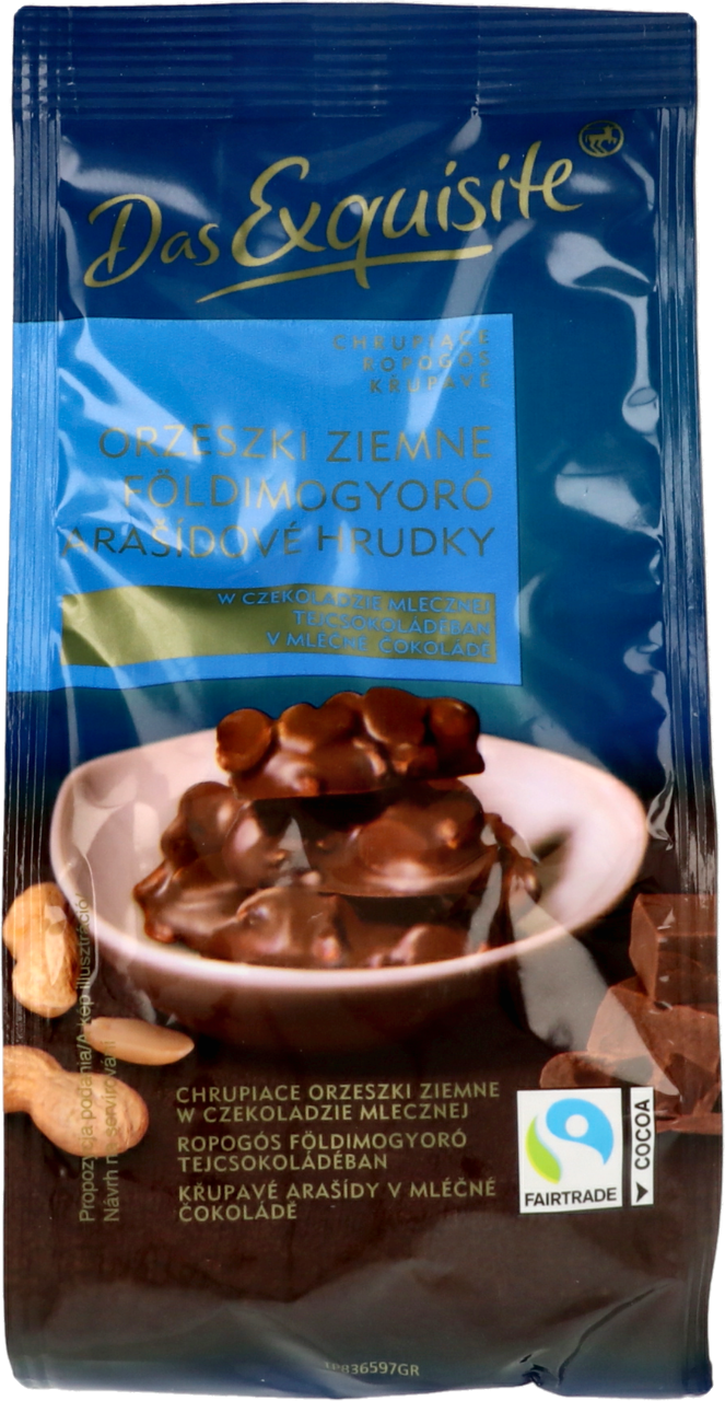 DAS EXQUISITE, orzeszki ziemne w czekoladzie mlecznej, 125 g