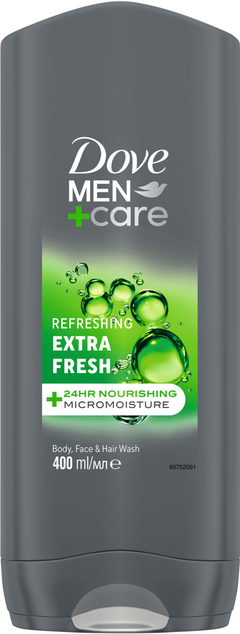 DOVE MEN+CARE, Extra Fresh, żel pod prysznic, dla mężczyzn, 400 ml