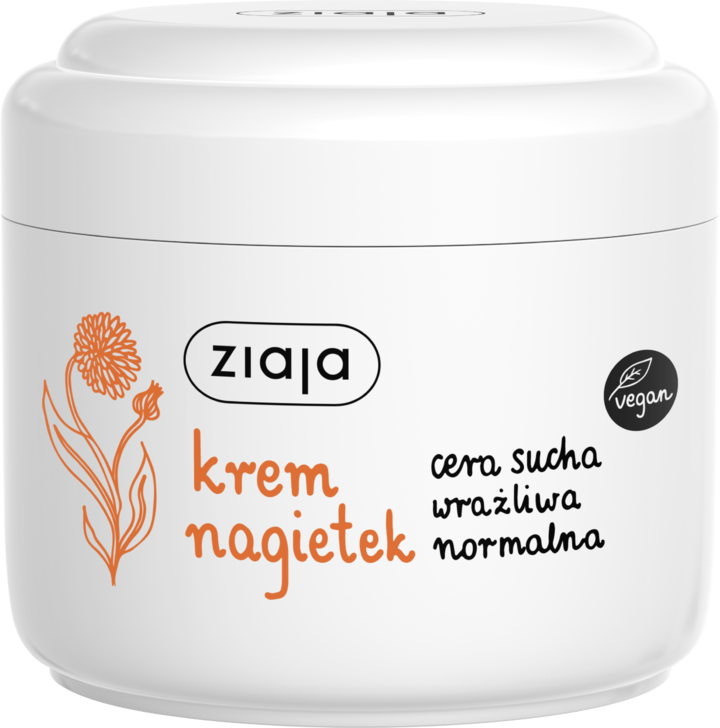 ZIAJA, Nagietek, krem do twarzy, odżywczy i nawilżający, 100 ml