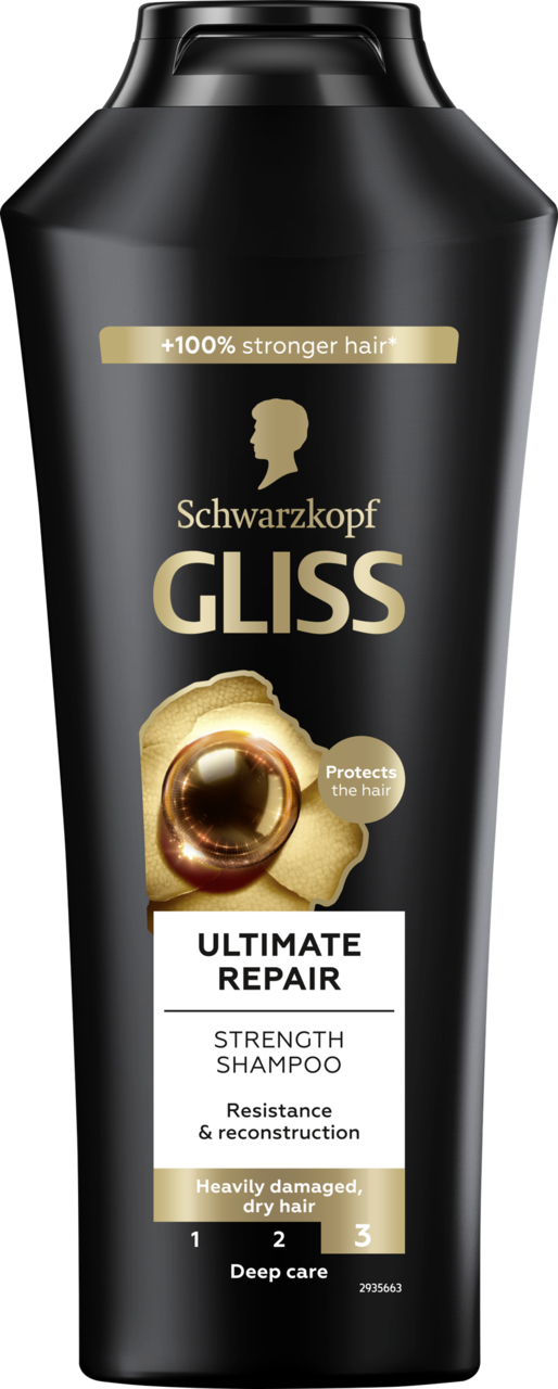 SCHWARZKOPF GLISS, Ultimate Repair, szampon do włosów mocno zniszczonych, 400 ml