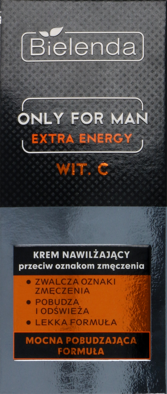 BIELENDA, Only For Man Extra Energy, krem do twarzy, nawilżający, przeciw oznakom zmęczenia, dzień/noc, 50 ml
