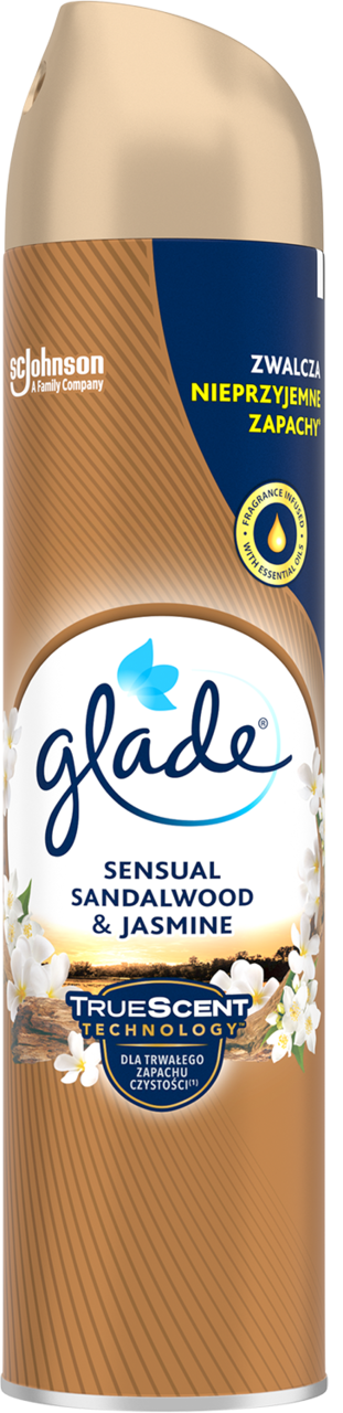 GLADE, odświeżacz powietrza w aerozolu, Sensual Sandalwood&Jasmine, 300 ml