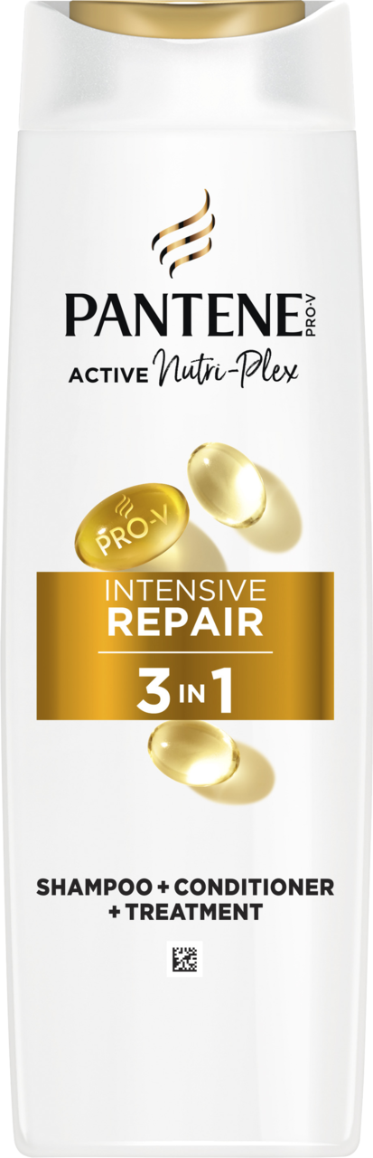 PANTENE, Pro-V Active Nutri-Plex Intensive Repair, szampon do włosów z odżywką, 3w1, włosy zniszczone, 325 ml