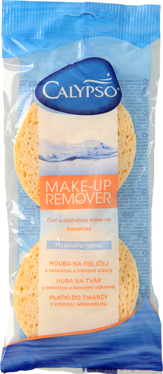 CALYPSO, Make-Up Remover, płatki do demakijażu twarzy z celulozą i włóknami lnu, hipoalergiczne, 2 szt.