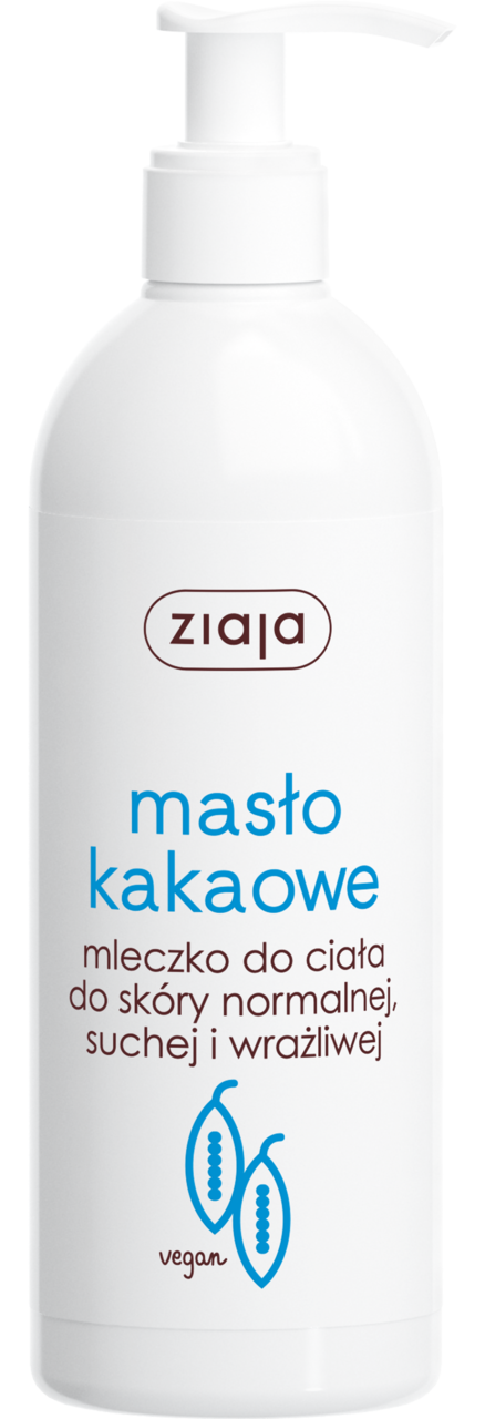 ZIAJA, Masło Kakaowe, mleczko do ciała, do skóry normalnej, suchej i wrażliwej, 400 ml