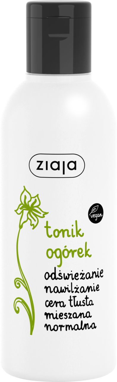 ZIAJA, Ogórek, tonik do twarzy, odświeżający, nawilżający, 200 ml