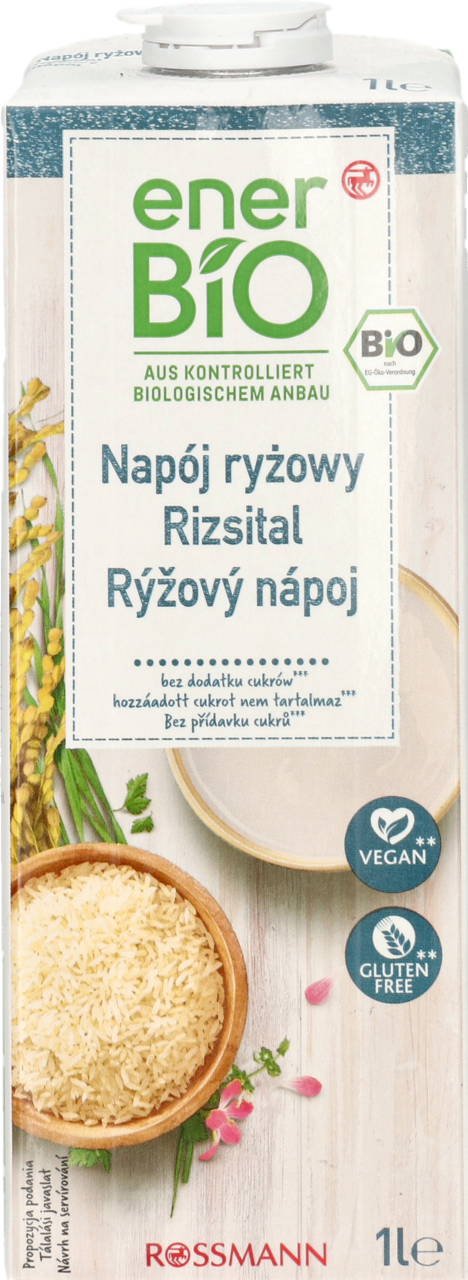 ENERBIO, napój ryżowy, bez dodatku cukrów, 1 l