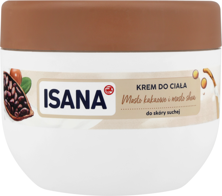 ISANA, krem do ciała, pielęgnująco-nawilżający, Masło Kakaowe i Masło Shea, 500 ml