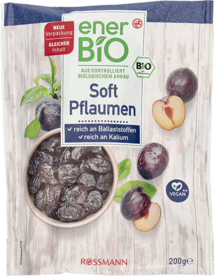 ENERBIO, śliwki suszone, 200 g