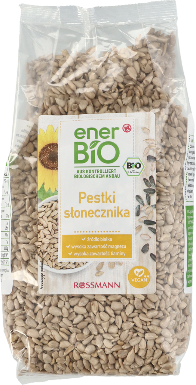 ENERBIO, pestki słonecznika, łuskane, 500 g