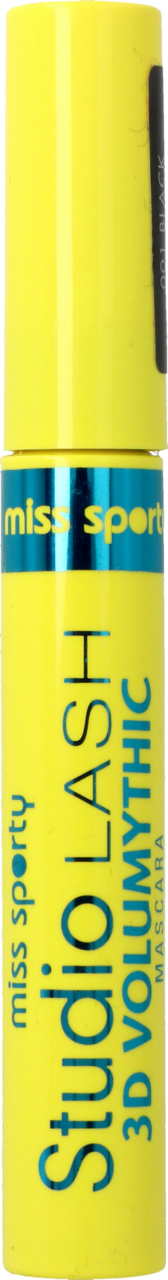 MISS SPORTY, Studio Lash 3D Volumythic, tusz do rzęs, podkreślający, wydłużający, Czarny, 8 ml