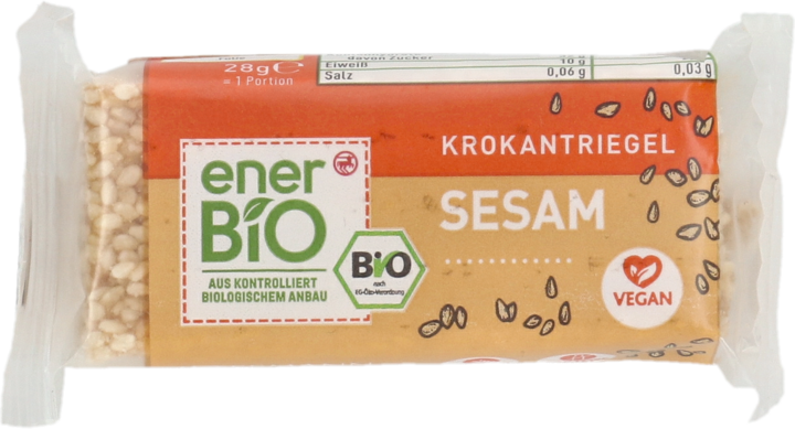 ENERBIO, baton sezamowy, bezglutenowy, 28 g