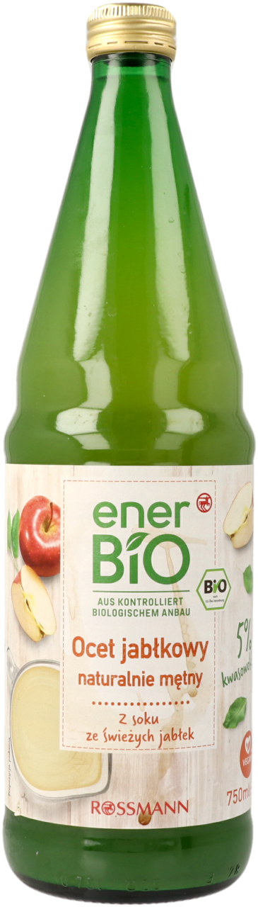 ENERBIO, ocet jabłkowy, ekologiczny, naturalnie mętny, 750 ml
