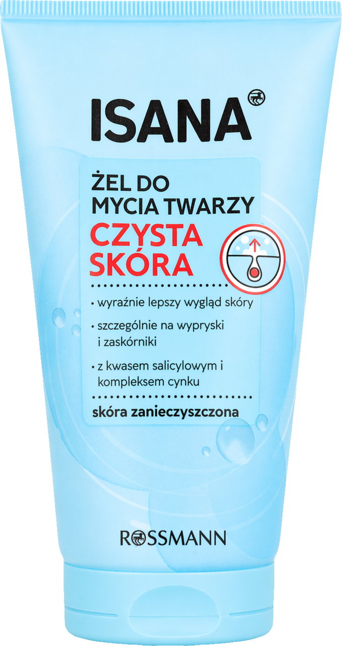 ISANA, Czysta Skóra, żel do mycia twarzy, oczyszczający, 150 ml