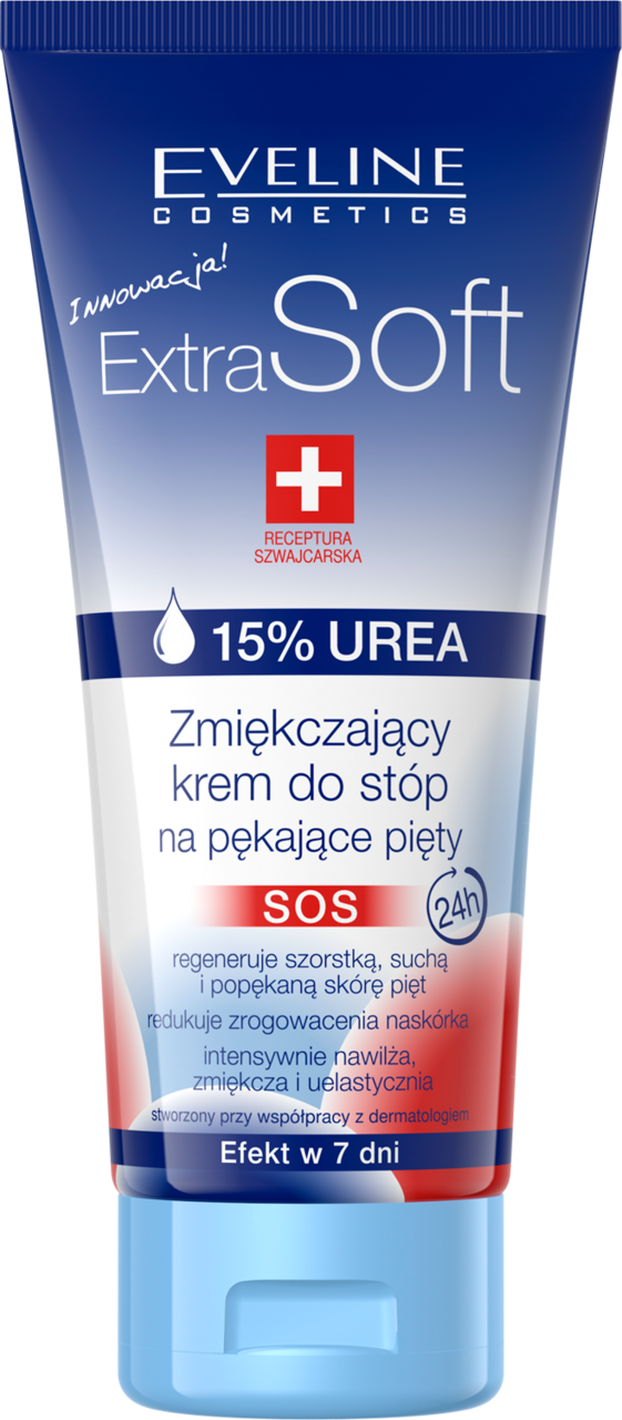 EVELINE COSMETICS, Extra Soft SOS, krem do stóp, zmiękczający, na pękające pięty, 15% Urea, 100 ml