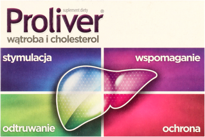 PROLIVER, Wątroba, tabletki, Wątroba i Cholesterol, suplement diety, 30 szt.