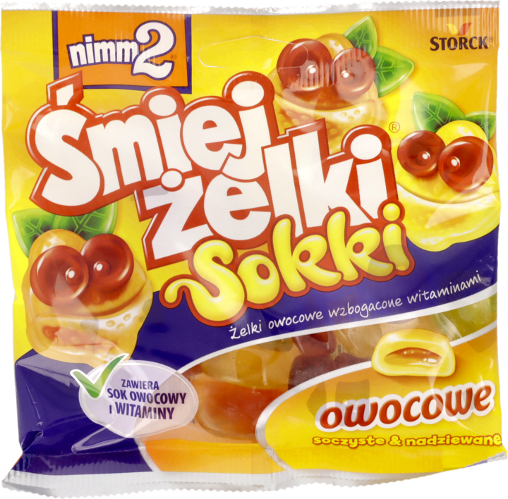 NIMM 2, Śmiejżelki Sokki, żelki owocowe, wzbogacone witaminami, 90 g ...